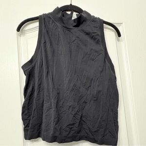 Athleta Black Mock Neck Tank Top